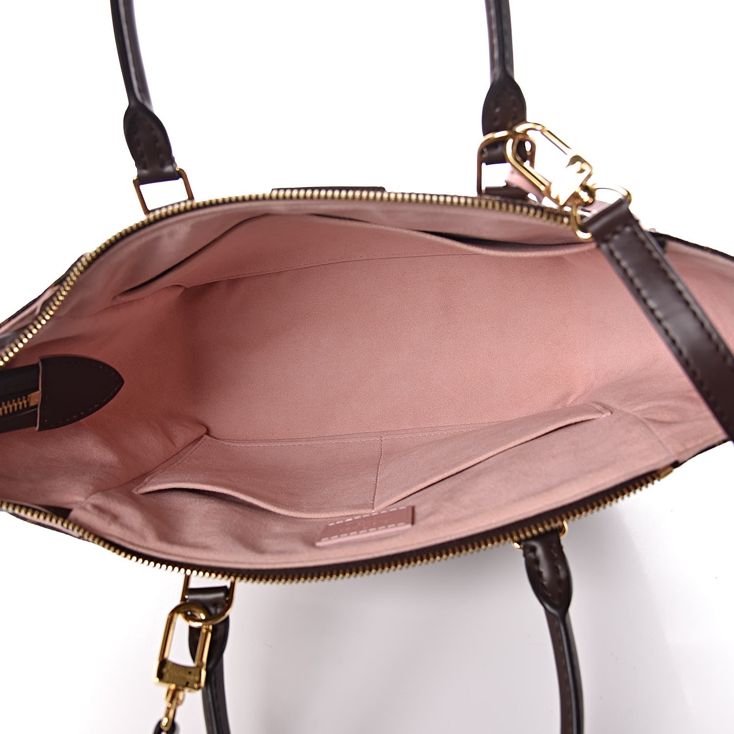 Louis Vuitton Damier Ebene Caissa Tote PM Rose Ballerine 5 of 10
