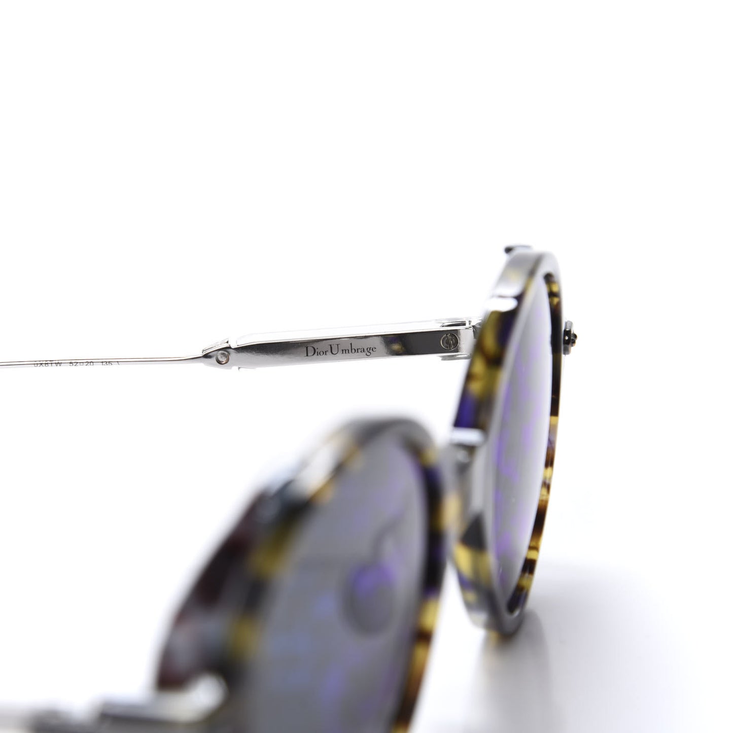 Acetate Leaf Print Umbrage Round Sunglasses Green Foliage