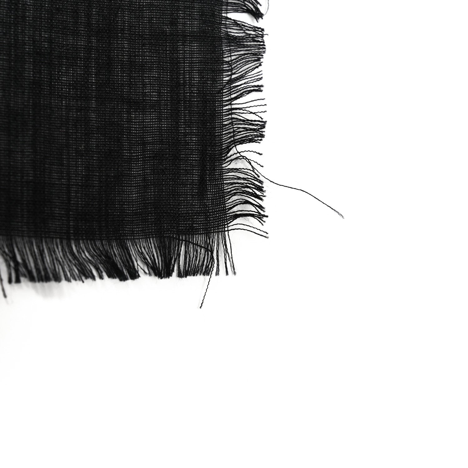 Chanel Silk Stamps Fringe Scarf Black Multicolor 5 of 6