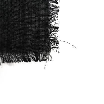 Chanel Silk Stamps Fringe Scarf Black Multicolor 5 of 6
