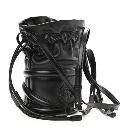 Alexander McQueen Calfskin The Soft Curve Drawstring Bag Black 3 of 10