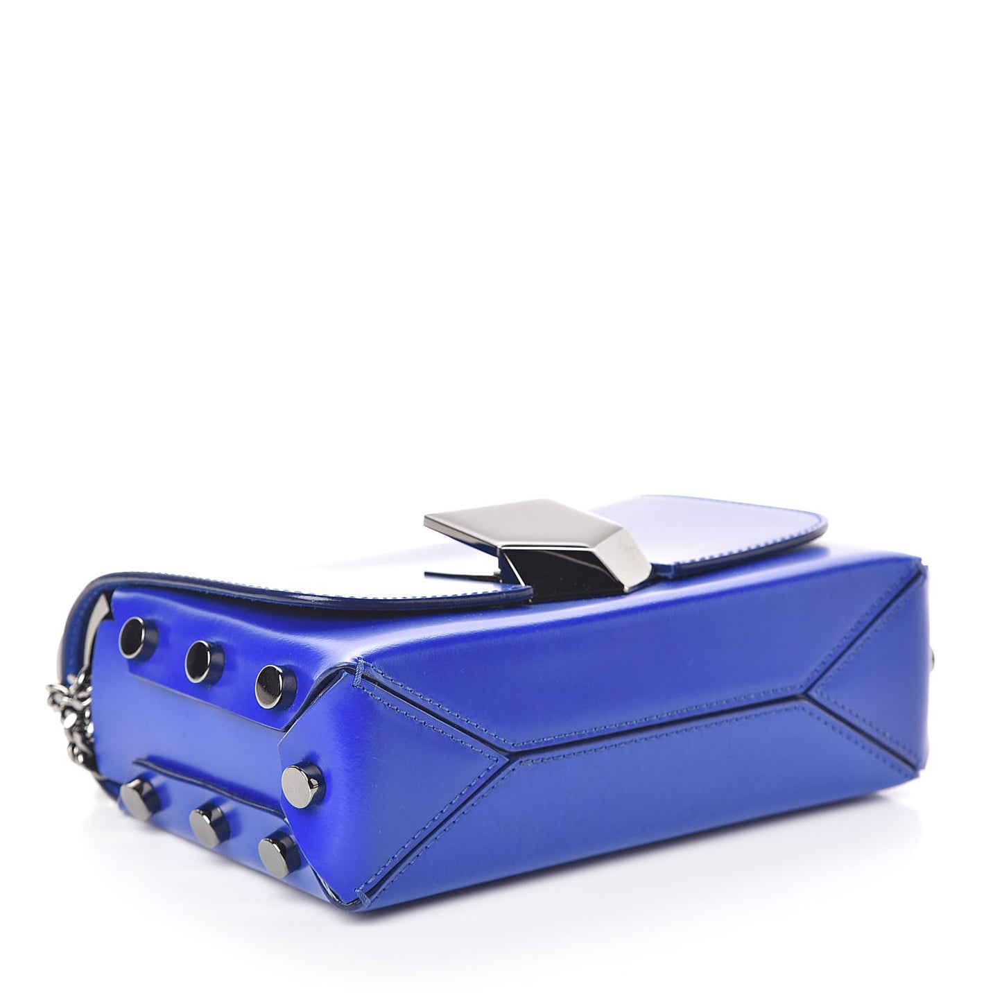 Smooth Calfskin Lockett Petite Shoulder Bag Royal Blue