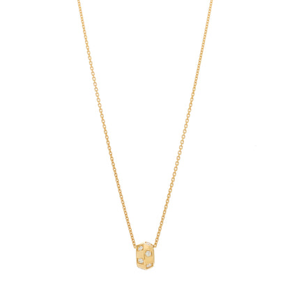 Louis Vuitton 18K Pink Gold Diamond Le Damier de Louis Vuitton Pendant Necklace 1 of 6