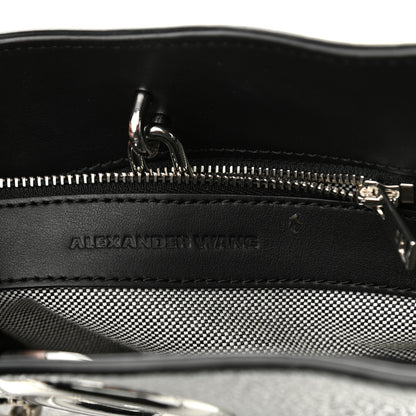 Alexander Wang Metallic Pebbled Calfskin Riot Bucket Bag Silver 6 of 10