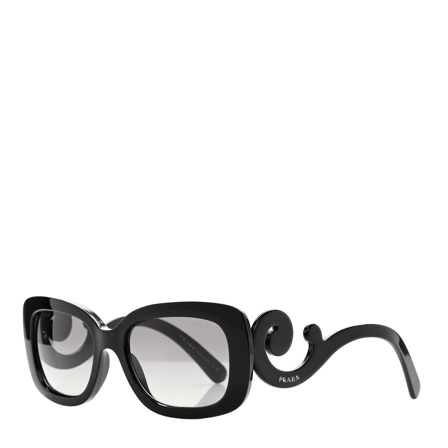 Prada Acetate Baroque Sunglasses SPR 27O Black 1 of 7