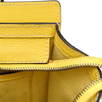 Celine Drummed Calfskin Nano Luggage Citron 15 of 20