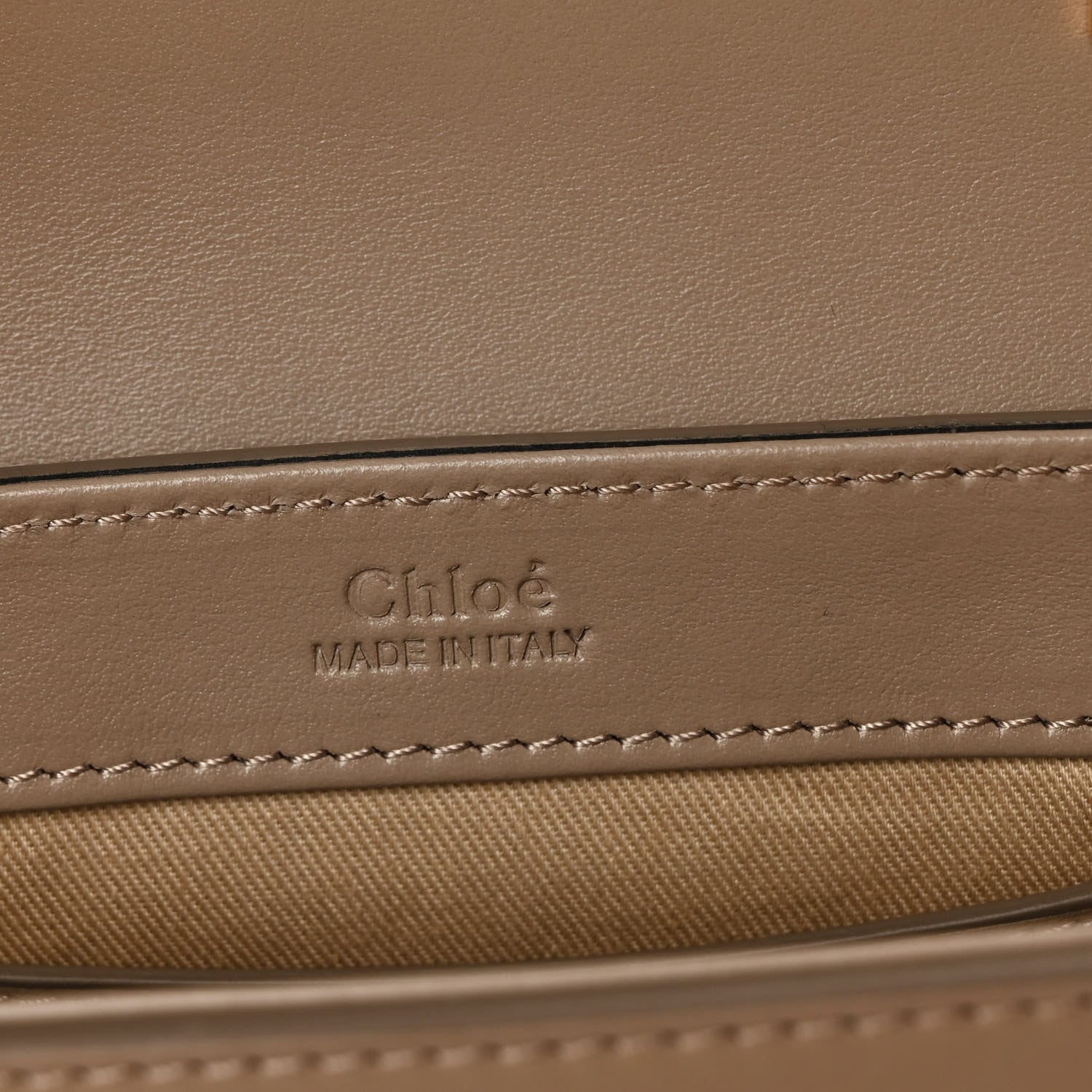 Chloe Shiny Calfskin Suede Mini C Double Carry Motty Grey 6 of 8