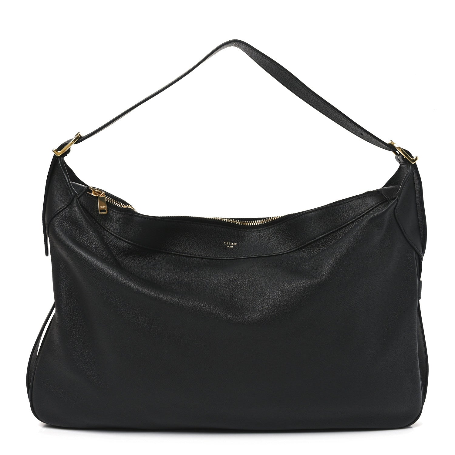 Celine Supple Calfskin Large Romy Shoulder Bag Black 1 of 9