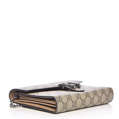 Gucci GG Supreme Monogram Mini Dionysus Chain Wallet Beige Taupe 4 of 10