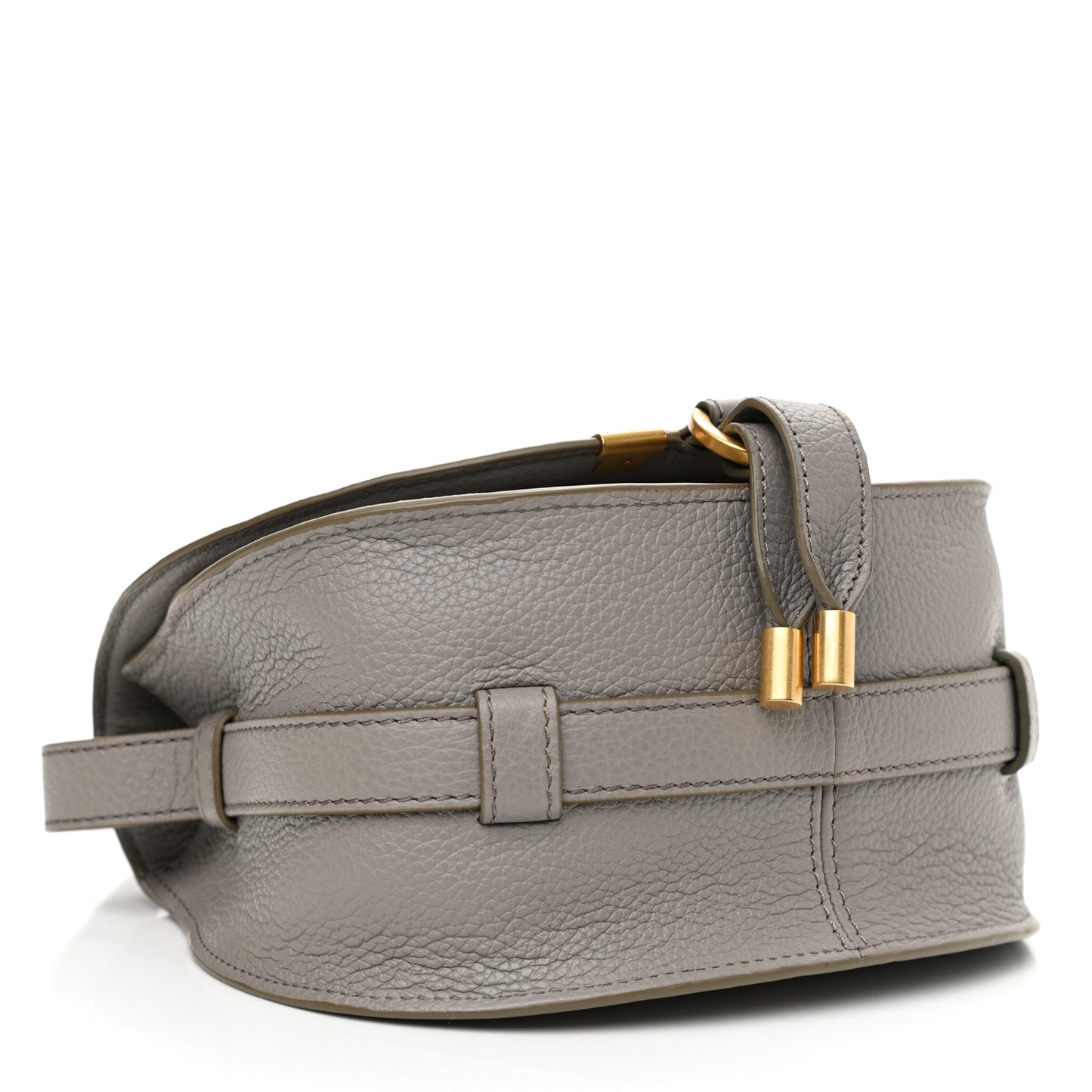 Calfskin Mini Marcie Round Crossbody Bag Cashmere Grey