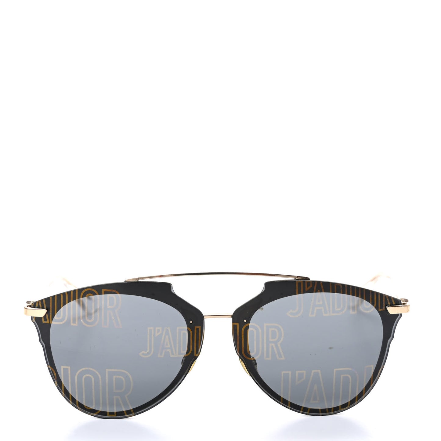 Reflected Prism Mirrored Sunglasses Black Gold