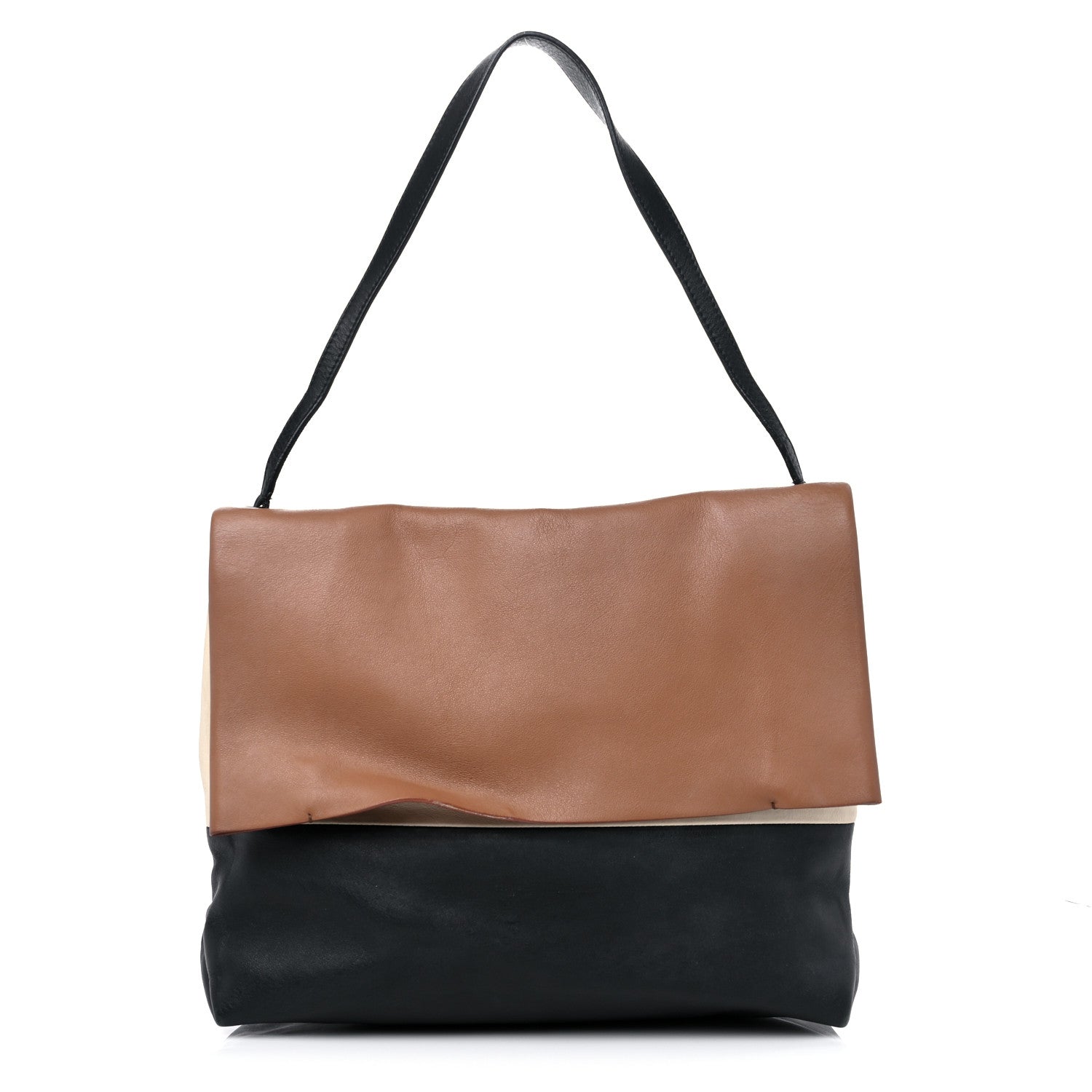 Celine Smooth Calfskin Tri-Color All Soft Shoulder Bag Tan 1 of 13