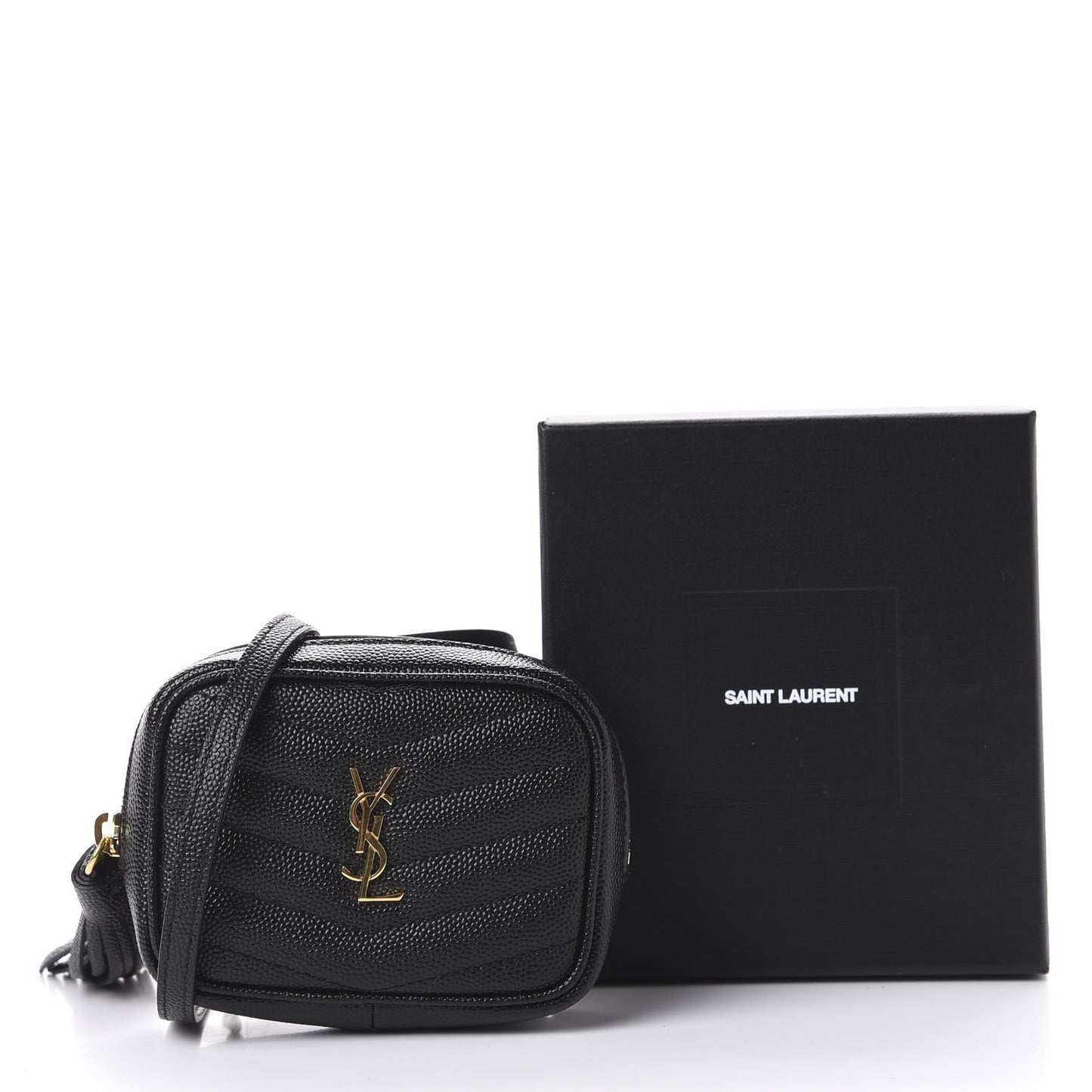 Grain De Poudre Matelasse Monogram Baby Lou Camera Bag Black