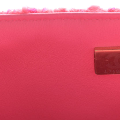 Chanel Wool Tweed Quilted Mini Rectangular Flap Dark Pink Fuchsia 6 of 10