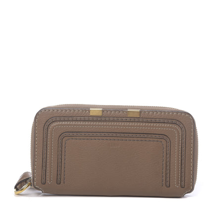 Chloe Grained Calfskin Marcie Long Zip Around Wallet Nut 1 of 9