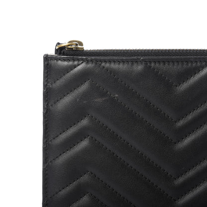 Gucci Calfskin Matelasse Large GG Marmont Zip Pouch Black 11 of 11