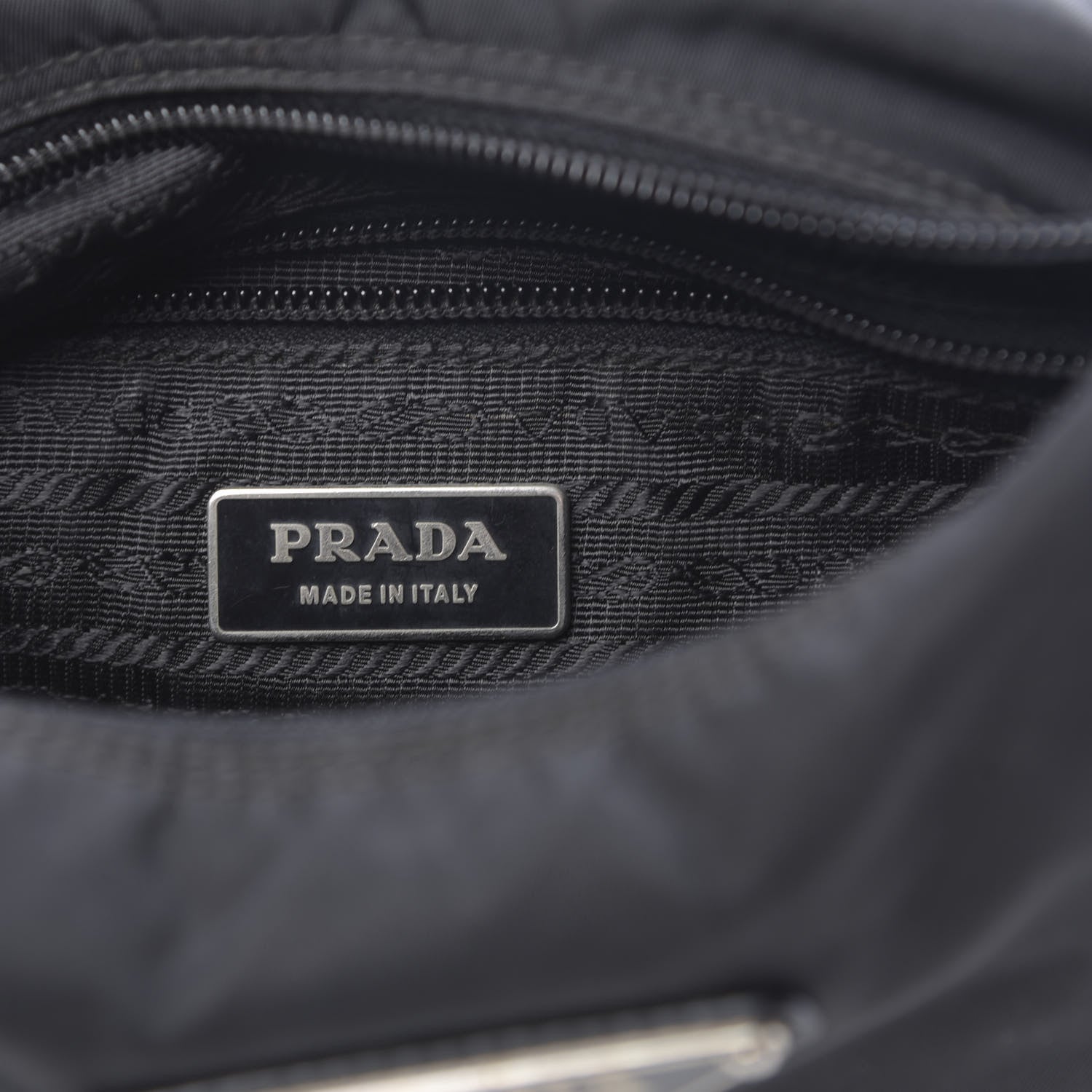 Prada Tessuto Nylon Hobo Black 6 of 10