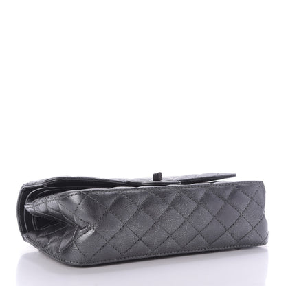 Chanel Metallic Aged Calfskin Quilted 2.55 Reissue 225 Flap Charcoal 4 of 9