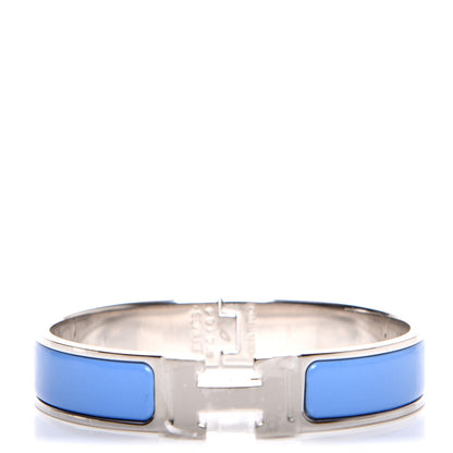 Hermes Enamel Narrow Clic Clac H Bracelet PM Bleu Transat 1 of 9