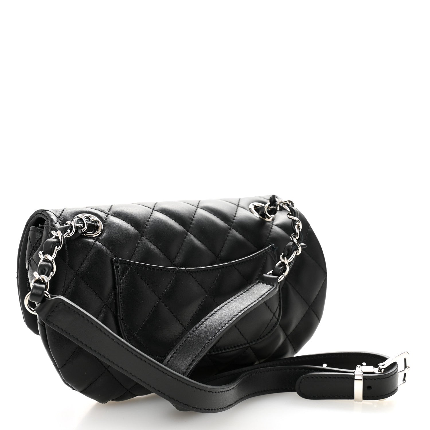 Chanel Calfskin Quilted CC Uniform Flap Belt Bag Black 3 of 10