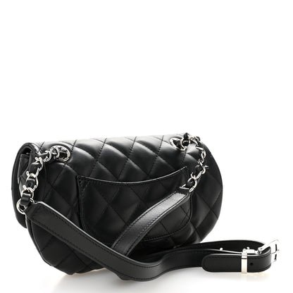 Chanel Calfskin Quilted CC Uniform Flap Belt Bag Black 3 of 10