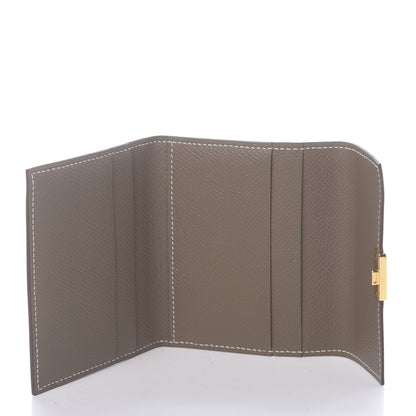 Hermes Epsom Clic Mini Card Holder Etoupe 5 of 8