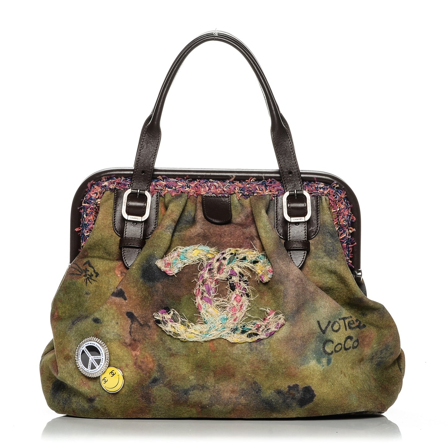 Washed Toile Graffiti On The Pavements Bowler Khaki Multicolor