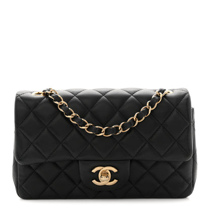 Chanel Lambskin Quilted Mini Rectangular Flap Black 1 of 11
