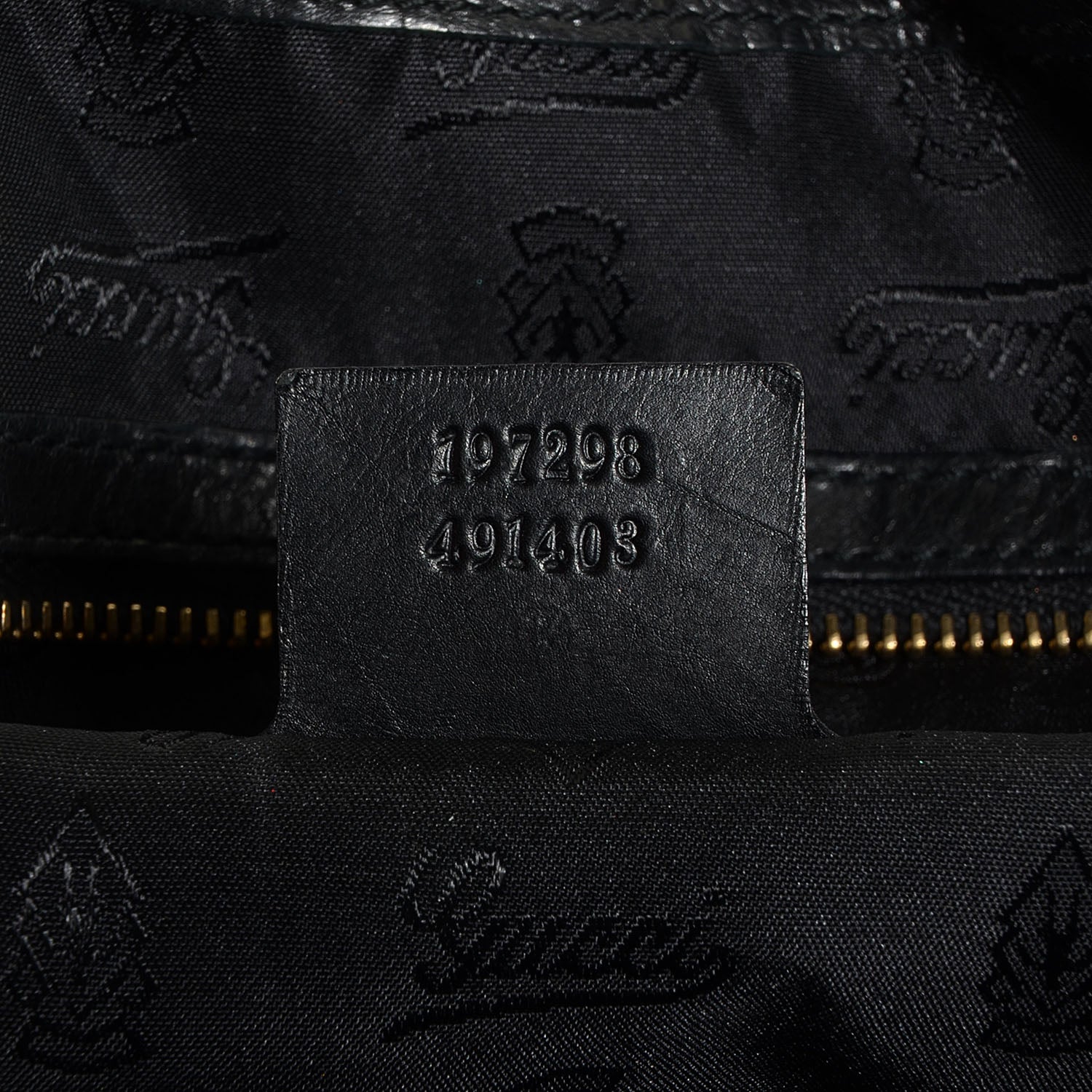 Gucci Leather Large Hysteria Top Handle Bag Black Yellow 7 of 9