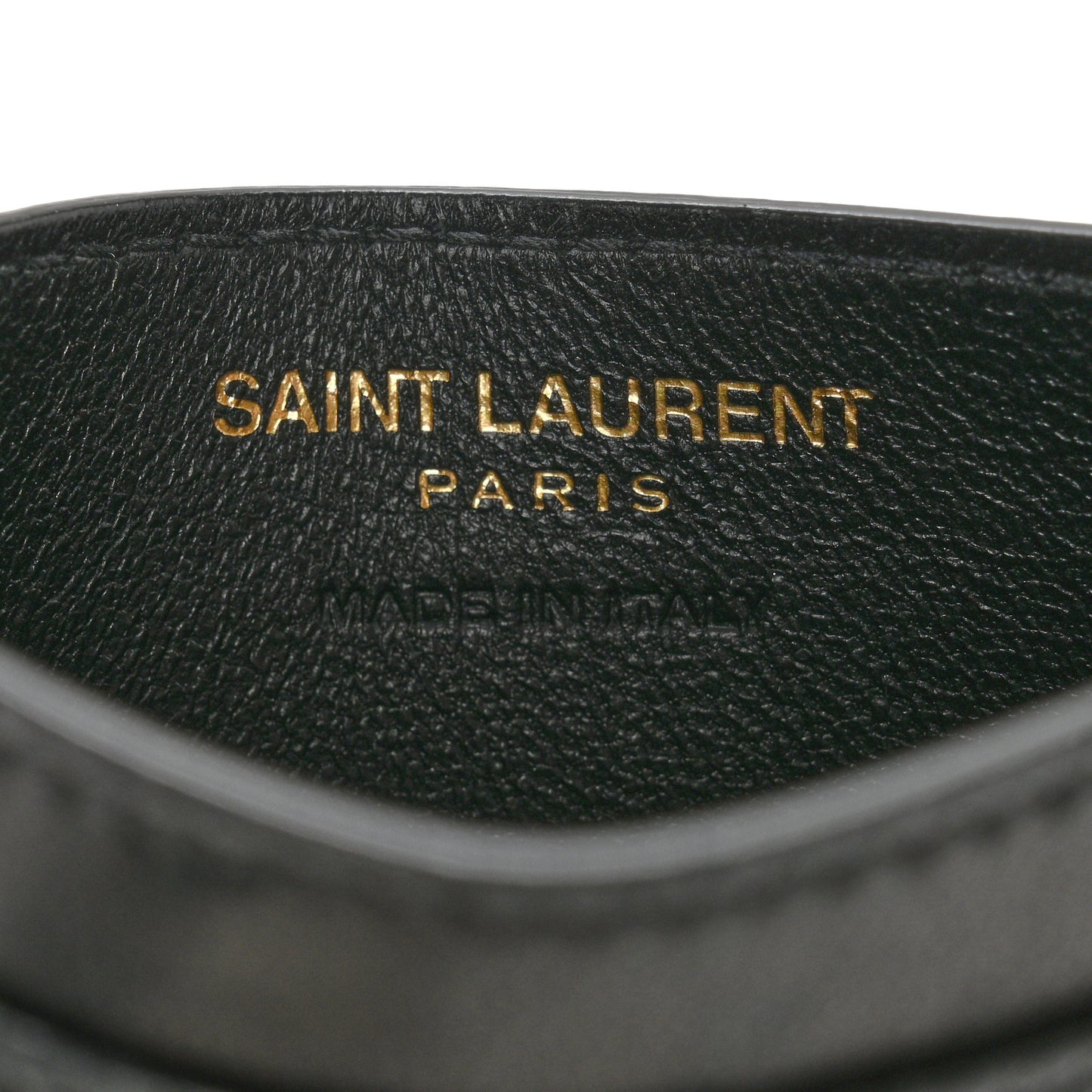 Lambskin Quilted Monogram Gaby Card Case Black