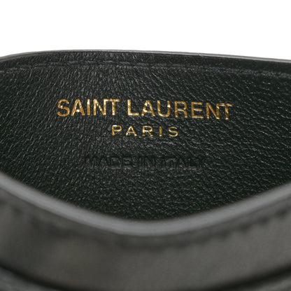 Saint Laurent Lambskin Quilted Monogram Gaby Card Case Black 5 of 10