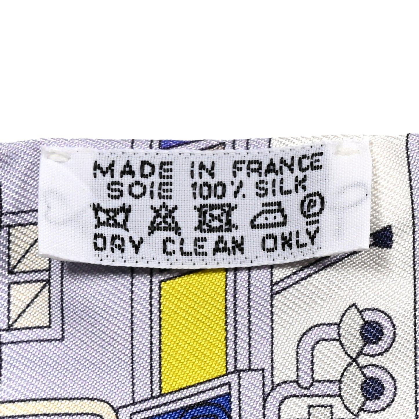 Silk La Maison des Carres Twilly Bleu Pale Jaune Vif