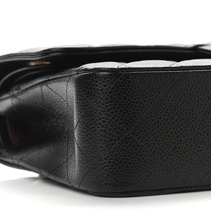 Chanel Caviar Quilted Medium Double Flap Black 8 of 9