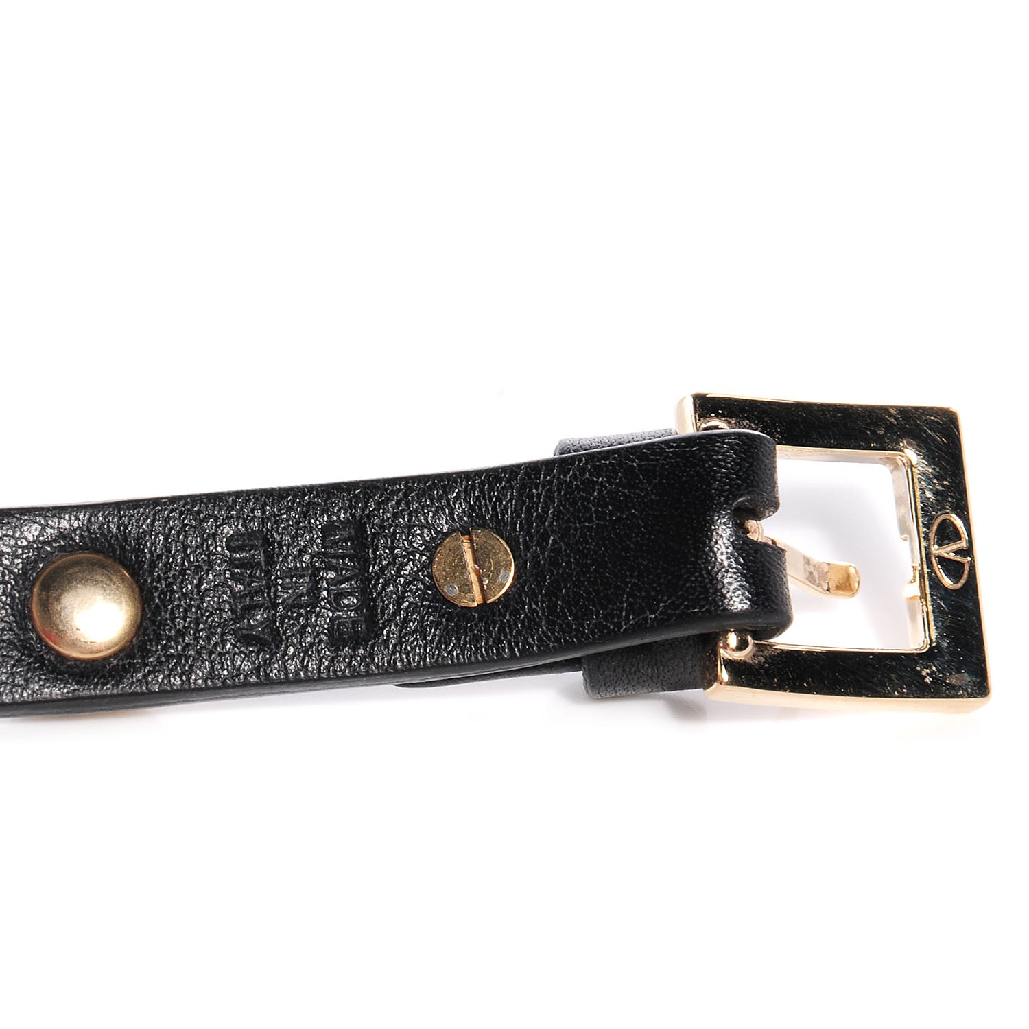 Valentino Garavani Vitello Rockstud Bracelet Black 4 of 5