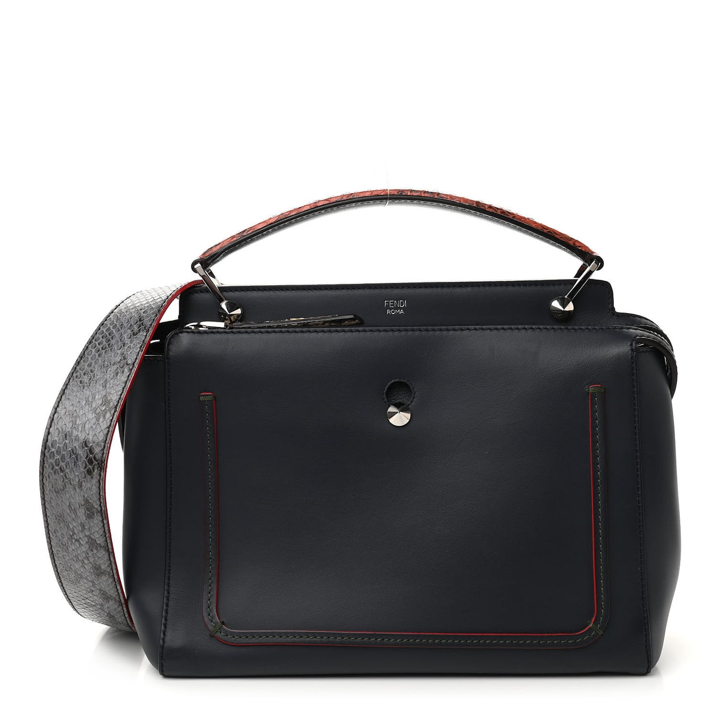 Vitello Baltico Dolce Elaphe DotCom Satchel Lavagna Ortensia Multicolor
