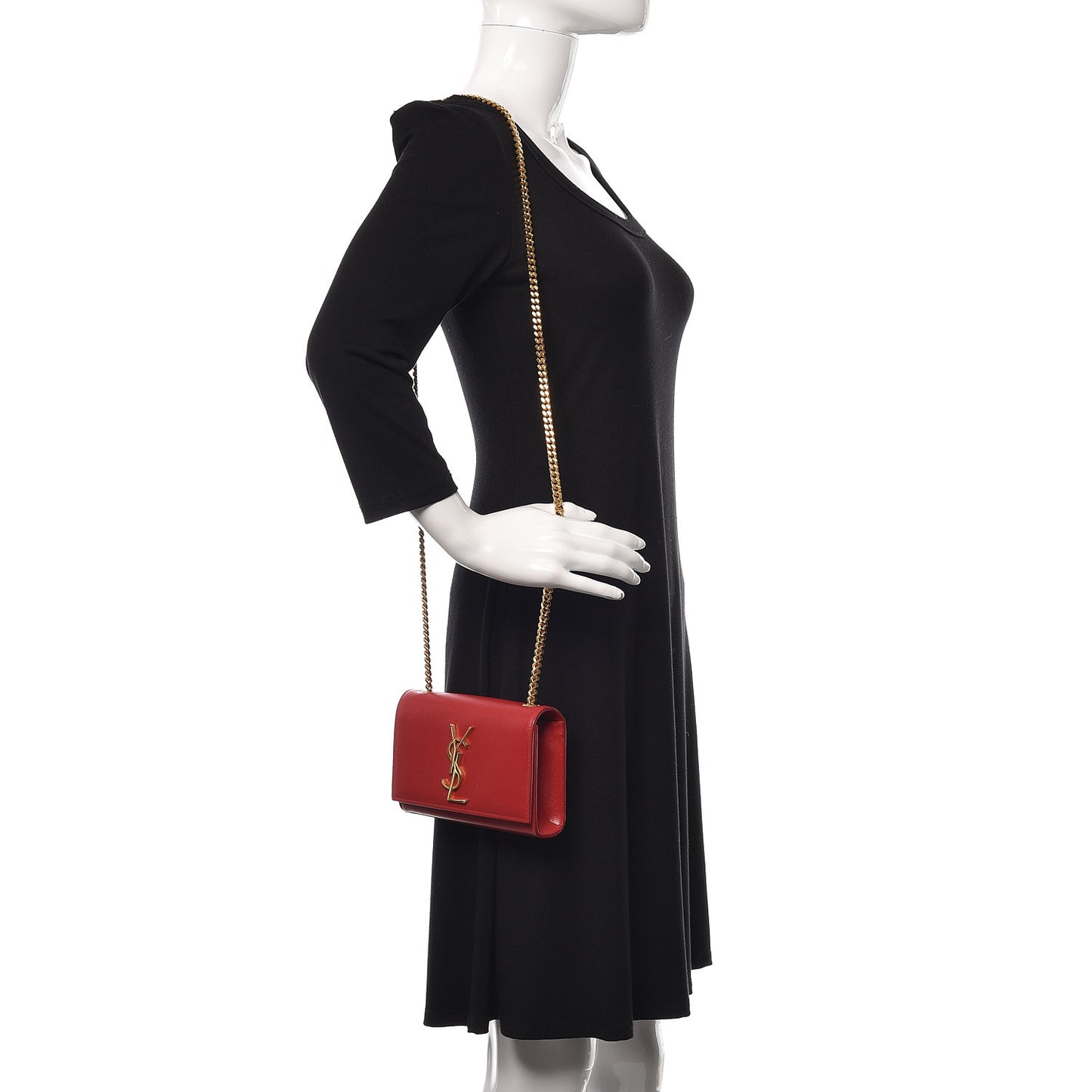 Grain De Poudre Small Monogram Kate Satchel Red