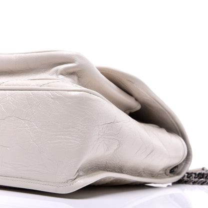 Saint Laurent Crinkled Calfskin Matelasse Monogram Medium Niki Chain Satchel Dirty White 8 of 10