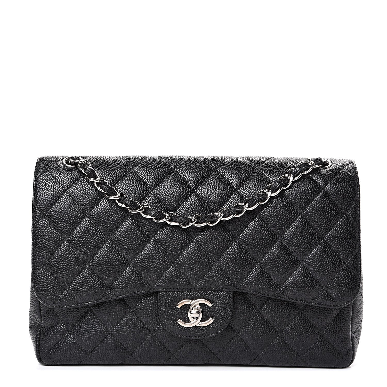 Chanel Caviar Quilted Jumbo Double Flap Black 1 of 10