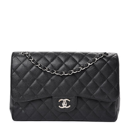 Chanel Caviar Quilted Jumbo Double Flap Black 1 of 10