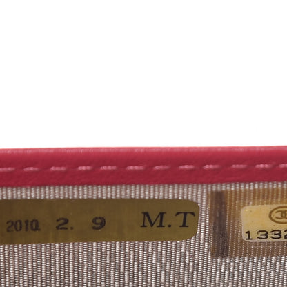 Chanel Lambskin Diamond Stitched Yen Wallet Fuchsia 8 of 17