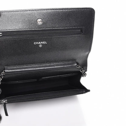 Chanel Caviar Quilted Wallet On Chain WOC Black 5 of 9