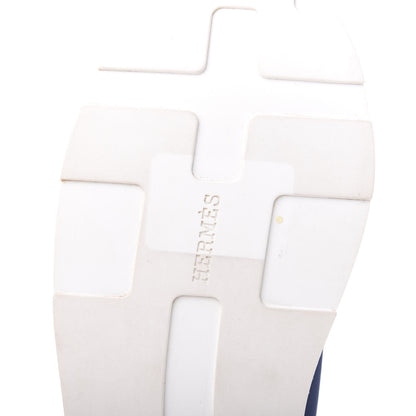 Hermes Technical Canvas Suede Womens Slip On Sneakers 36.5 Blue 6 of 7