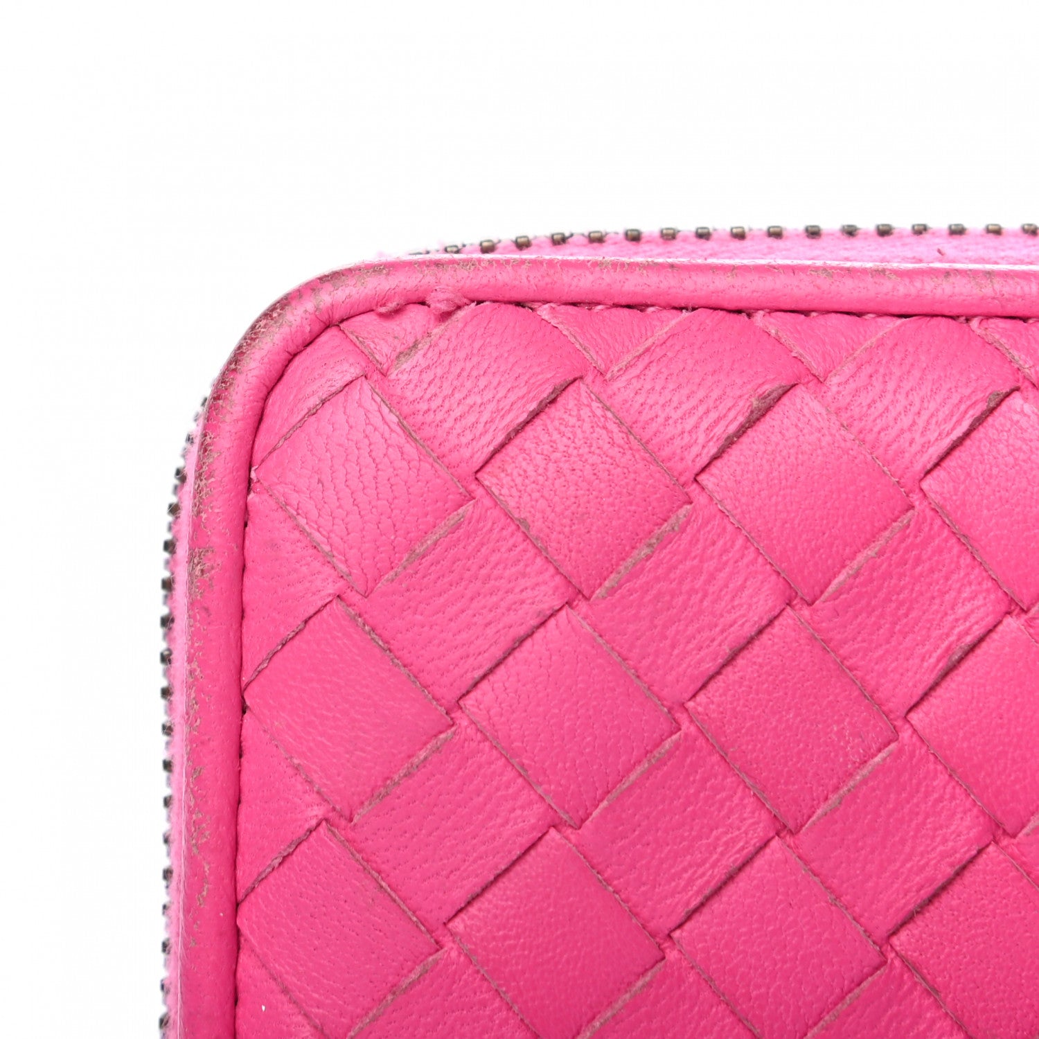 Bottega Veneta Nappa Intrecciato Zip Around Wallet Rosa Shock 8 of 10