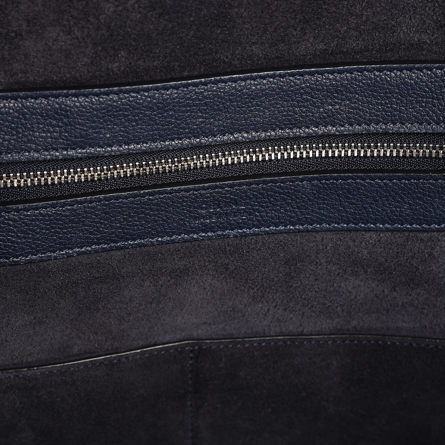Soft Grained Calfskin Small Belt Cabas Phantom Dark Blue
