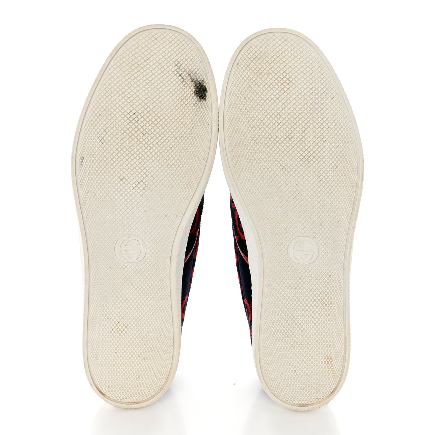 Terry Cloth GG Monogram Mens Slip On Sneakers 10 Blue Red