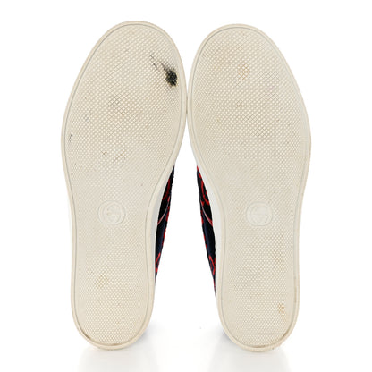 Gucci Terry Cloth GG Monogram Mens Slip On Sneakers 10 Blue Red 5 of 9