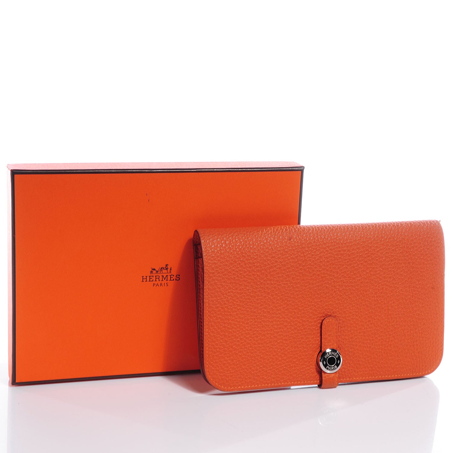 Hermes Togo Dogon Combined Wallet Orange 5 of 8