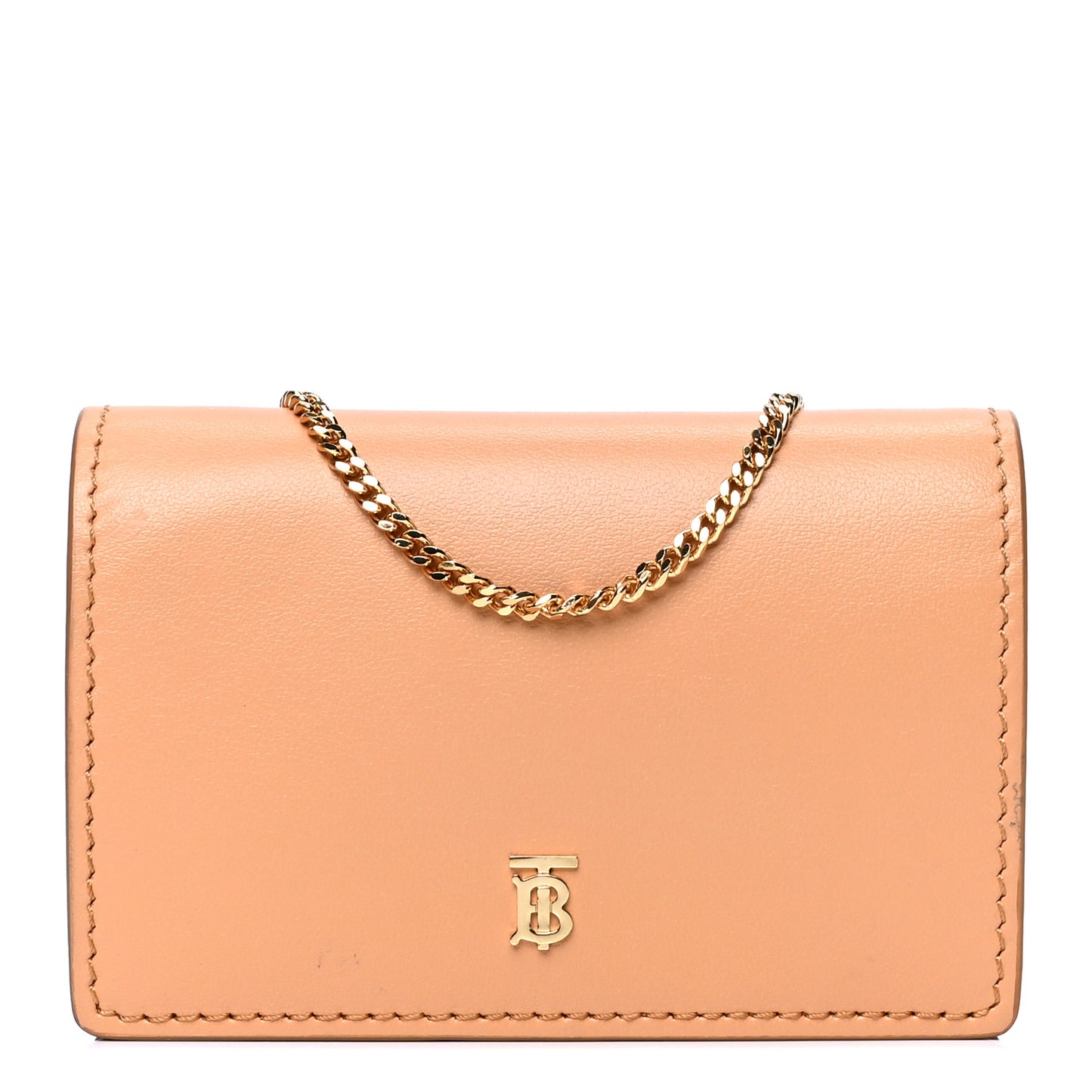 Calfskin Jessie Chain Card Case Warm Sand