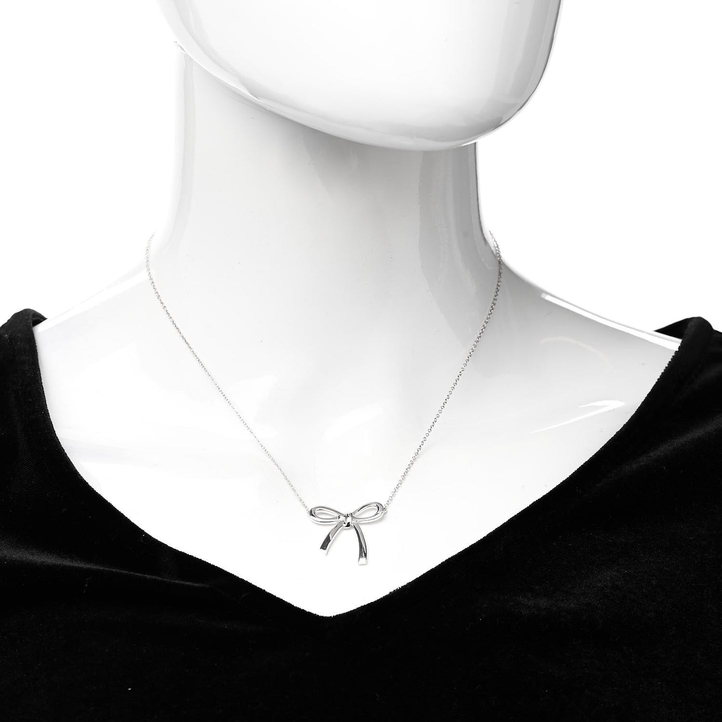Sterling Silver Bow Pendant Necklace