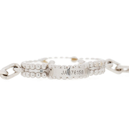 Van Cleef & Arpels 18K White Gold Mother of Pearl 5 Motifs Vintage Alhambra Bracelet 4 of 7